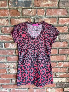 Betsey Johnson Red Leopard Tee